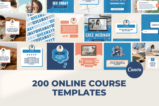 200 Online Course Templates Bundle For Social Media