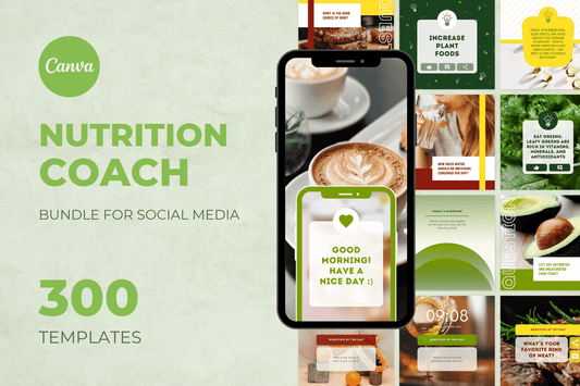 300 Nutrition Coach Templates for Social Media