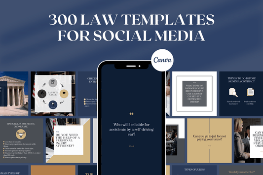 300 Law Templates for Social Media