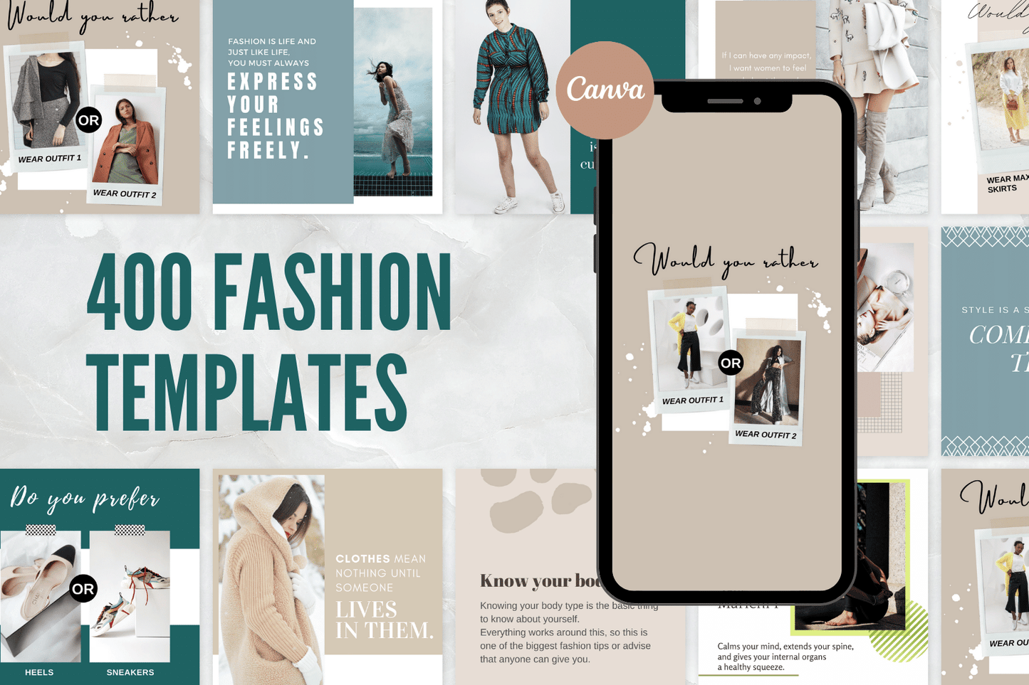 400 Fashion Templates For Social Media