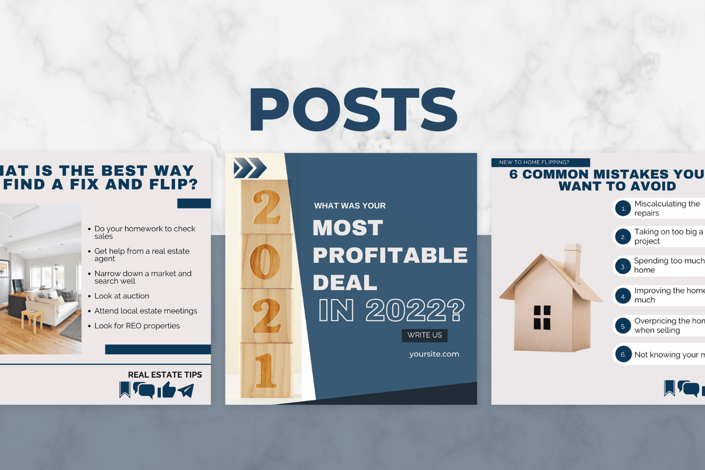 250 Pro Real Estate Templates for Social Media